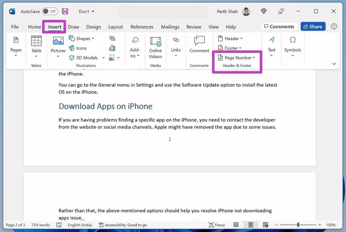 MICROSOFT WORD برای ویندوز