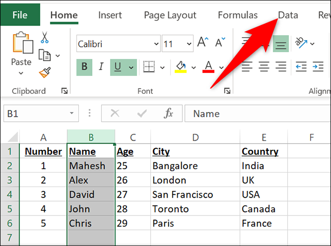 تب Data