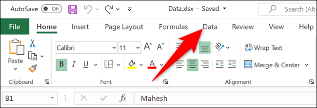  تب "Data" 