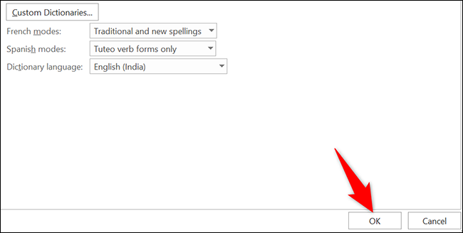 پنجره «Excel Options»