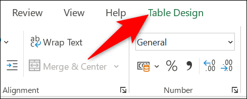  تب «Table Design»