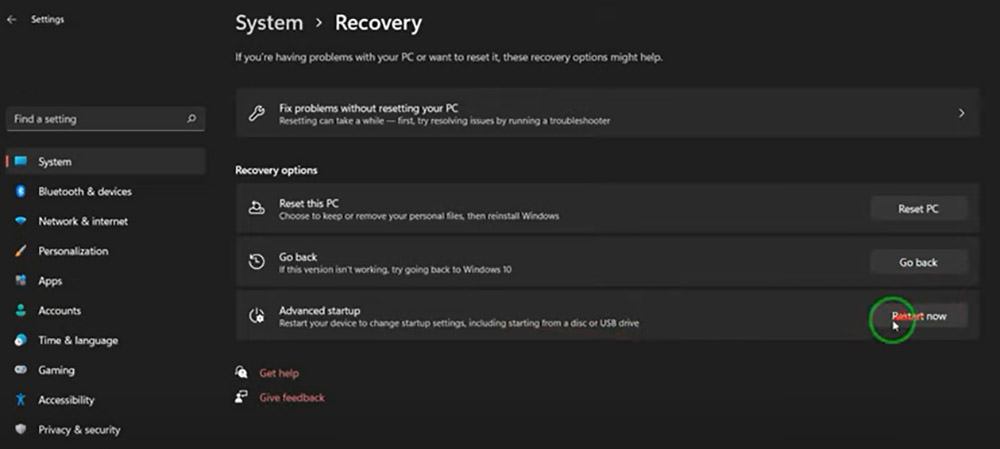 Windows Recovery Environment