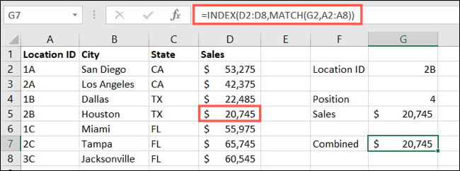 فرمول جستجو در  Excel