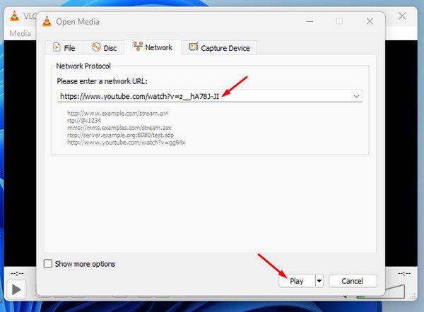 پخش آنلاین ویدیو با VLC