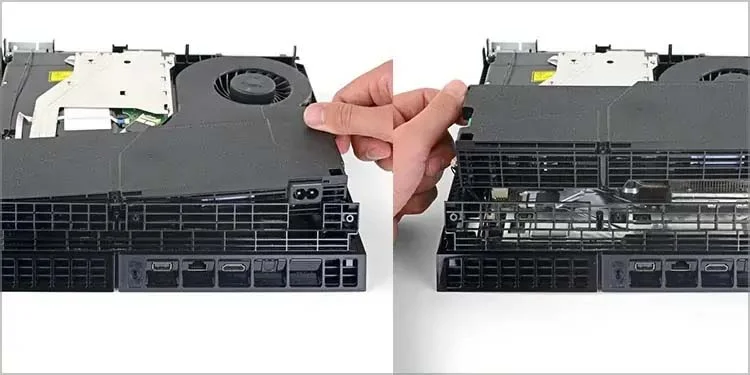 منبع تغذیه ps4 را حذف کنید