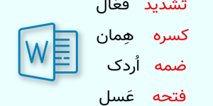 نوشتن تشدید در word